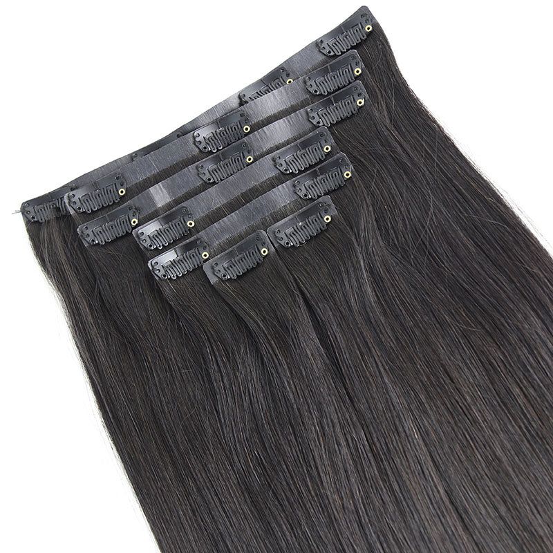Cambodian Straight Seamless Clip In Hair Extensions